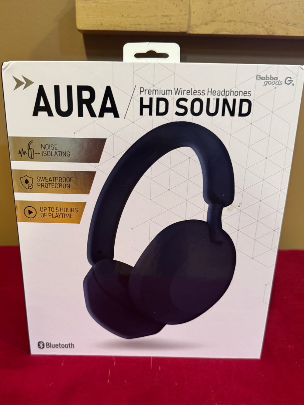 Aura HD Sound Wireless Headphones - Black